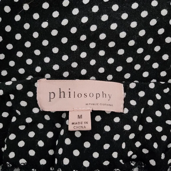 Philosophy Black Dot Blouse - Picture 6 of 7